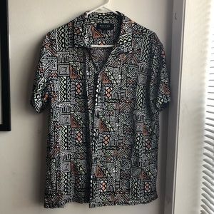 PACSUN Men’s Short Sleeve Button Down - Medium